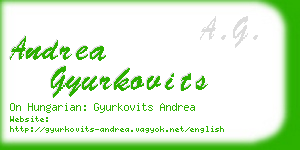 andrea gyurkovits business card